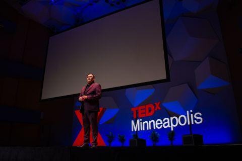 Brian Yazzie speaking at TEDx Minneapolis